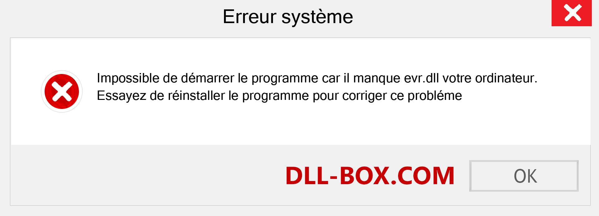 Le fichier evr.dll est manquant ?. Télécharger pour Windows 7, 8, 10 - Correction de l'erreur manquante evr dll sur Windows, photos, images